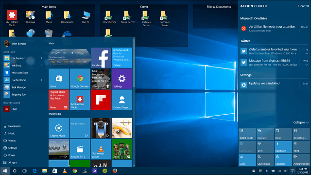 Kaip sukurti atsarginę "Windows 10" meniu Pradėti išdėstymą