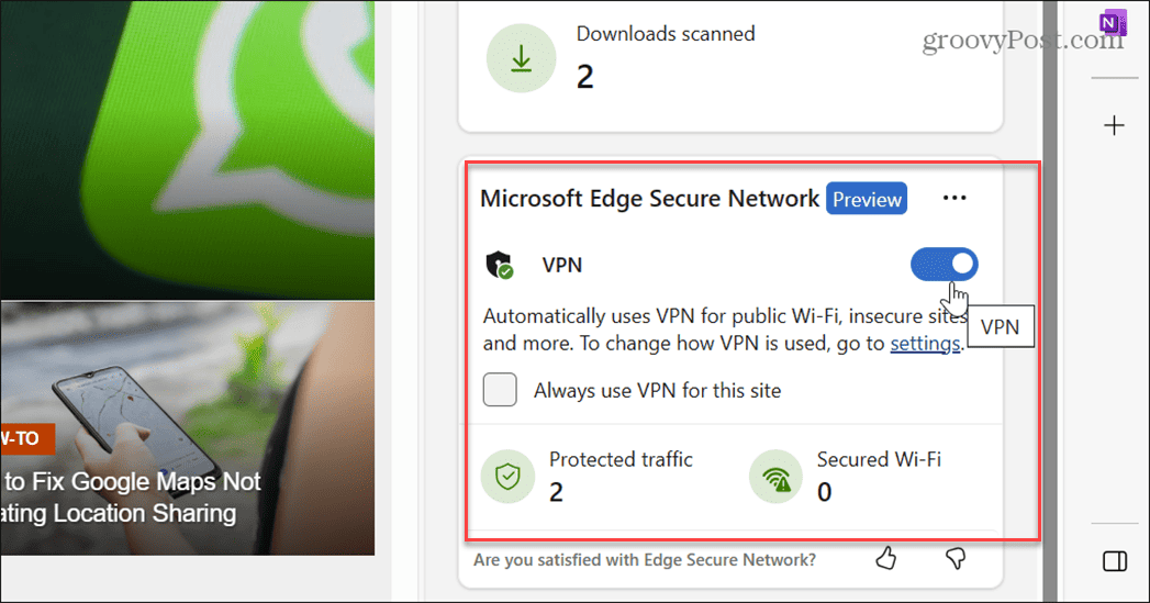 Naudokite „Microsoft Edge VPN“.