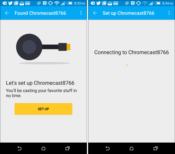 Nustatykite naują „Chromecast“
