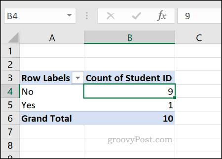 „Excel“ suvestinės lentelės pavyzdys
