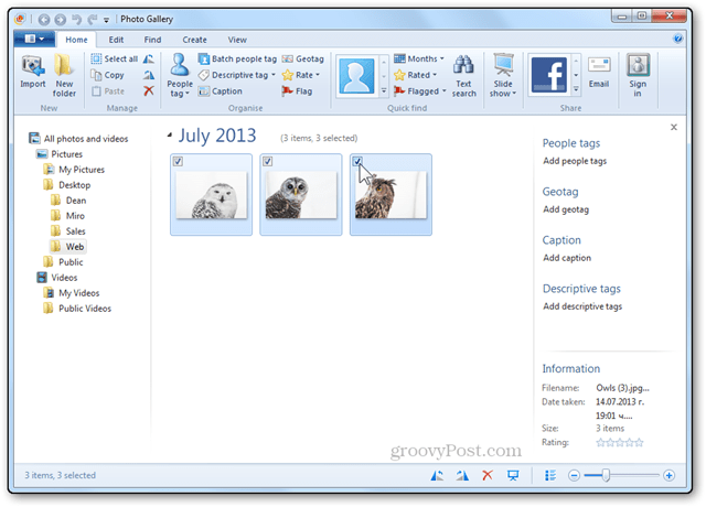 nuotraukos, pakeitusio dydį mokymo programos „Windows Live“ nuotraukų galerijos atvaizdai, pasirenka kelis mygtukus „Ctrl“ valdyti paspaudimo funkciją