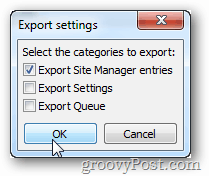 Eksportuoti svetainės tvarkyklės įrašus