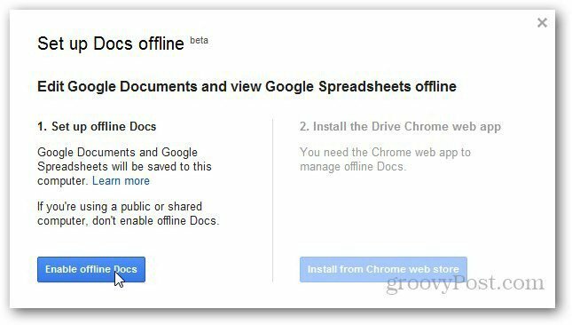 Kaip įjungti ir nustatyti „Google“ dokumentus neprisijungus