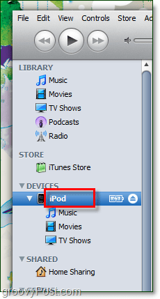 atidarykite „iTunes“ ir du kartus spustelėkite dabartinį savo įrenginio pavadinimą