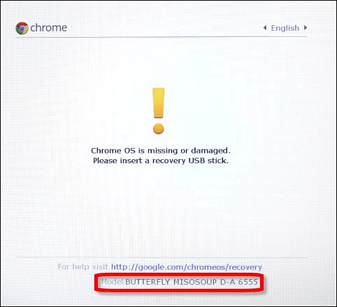 Trūksta arba sugadinta „Chrome“ OS