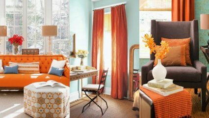 Namų dekoravimo idėjos oranžine spalva