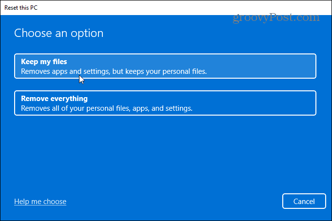 Windows 11 sustabdymo kodo atminties valdymo pataisymas