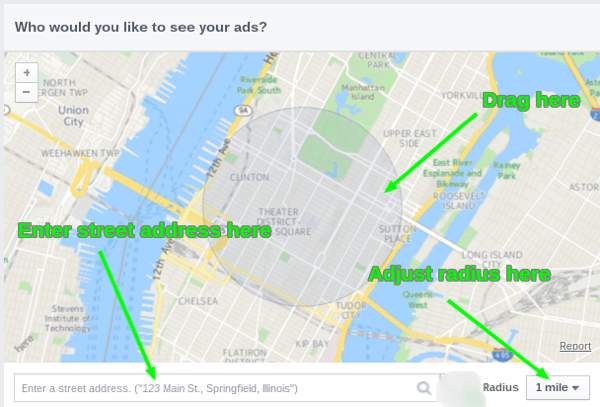 „facebook“ skelbimų žemėlapio įrankis