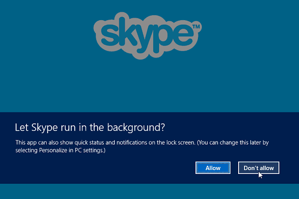 „Skype“ „Windows 8“