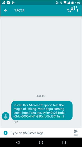 sms žinutė android