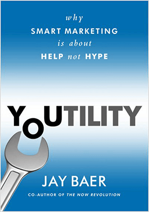 Tai Jay Baerio knygos „Youtility“ viršelio ekrano kopija.