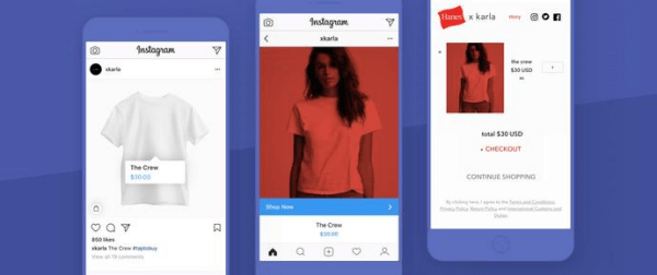 „Instagram“ tikrina prekių ženklų ir mažmenininkų galimybę parduoti produktus tiesiai į platformą, kuriai būdinga gilesnė „Shopify“ integracija, vadinama „Shopping on Instagram“.