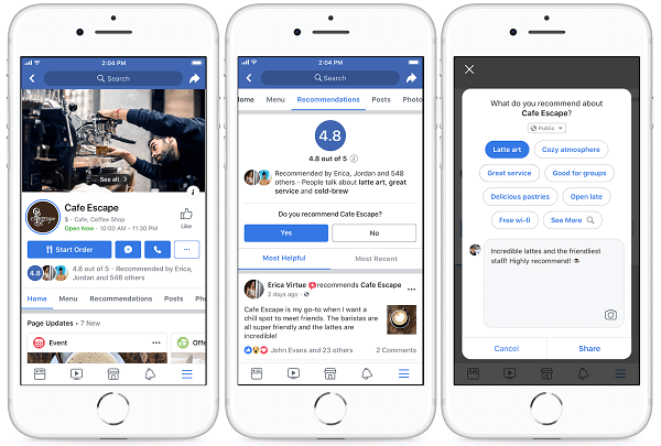 „Facebook“ savo platformoje pertvarkė daugiau nei 80 milijonų įmonių puslapius, kad žmonėms būtų lengviau bendrauti su vietos verslais ir rasti tai, ko jiems labiausiai reikia.