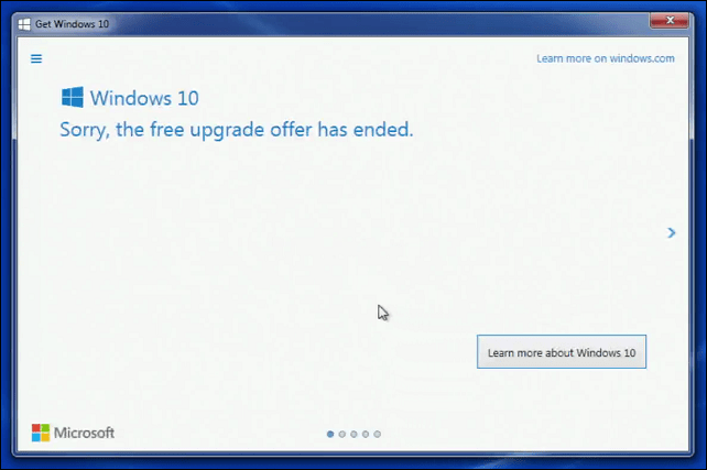 „Microsoft“ rekomenduoja klientams Susisiekite su palaikymo tarnyba, norėdami atnaujinti „Windows 10“ iki termino pabaigos