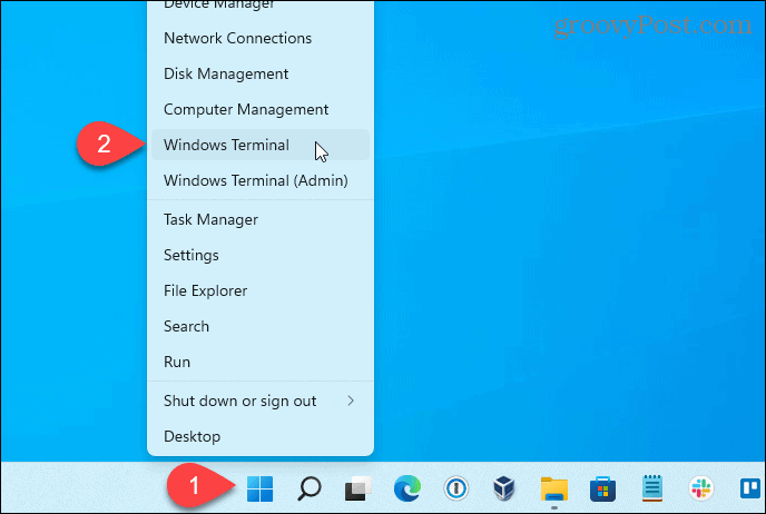 Atidarykite „Windows“ terminalą