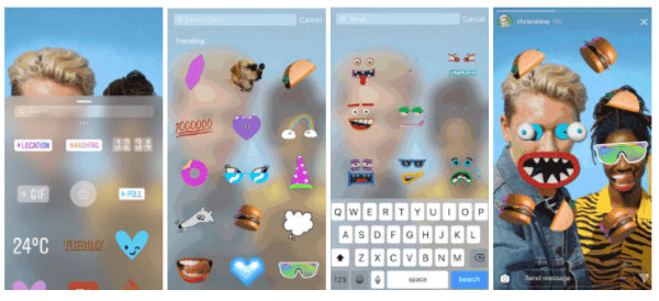 „Instagram“ vartotojai dabar gali pridėti GIF lipdukus prie bet kurios nuotraukos ar vaizdo įrašo savo „Instagram“ istorijose.