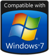 Atitinkamai suderinamas 32 bitų ir 64 bitų „Windows 7“