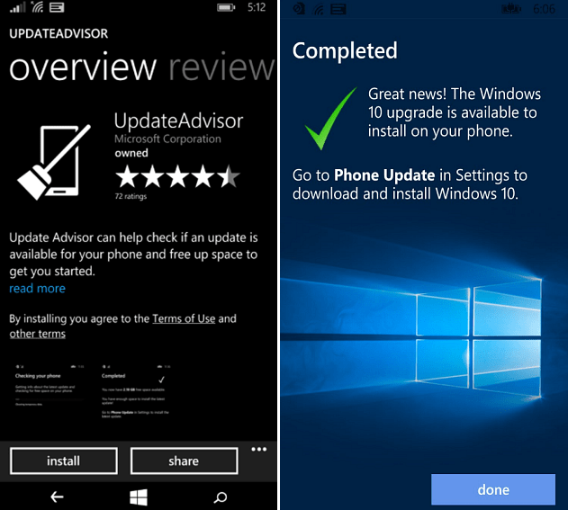 Paruoškite „Windows Phone“, skirtą „Windows 10 Mobile Upgrade“