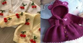 2023 m. nauji kūdikių megztų megztinių modeliai! Gražiausi kardiganų modeliai! Įvairūs kūdikių megztinių modeliai