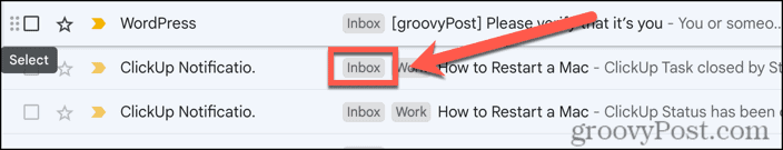 gmail pašto dėžutės etiketė