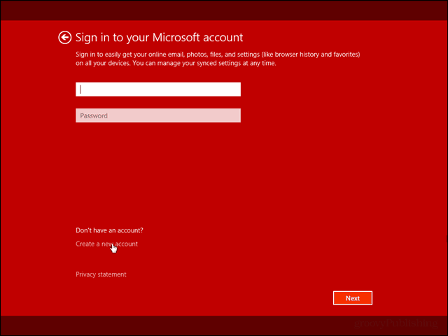 Įdiekite „Windows 8.1“ tik su vietine sąskaita