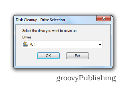 Windows 7 atnaujinti ištrinti senus failus disko valymo sistemos diską