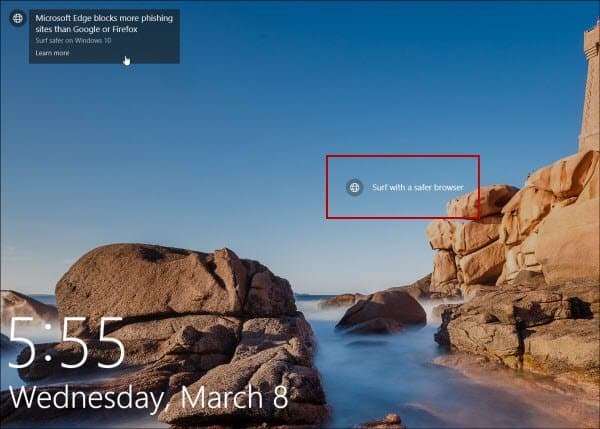 „Windows 10“ užrakinimo ekranas