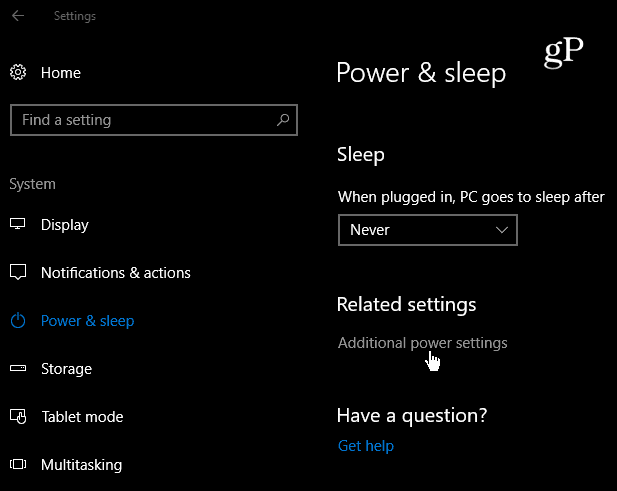 Kaip tinkinti tai, ką daro maitinimo mygtukas „Windows 10“