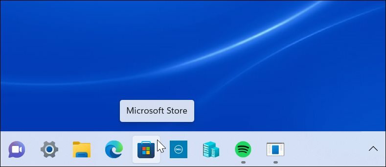 „Microsoft Store“ užduočių juosta