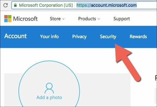 „Microsoft“ sąskaitos apsauga