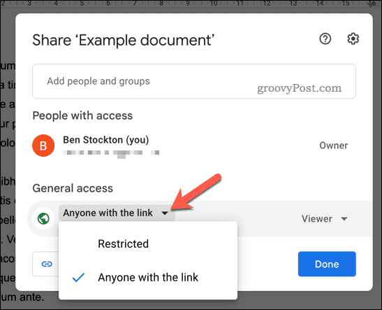 Nustatykite „Google“ dokumentų bendrinimo leidimus