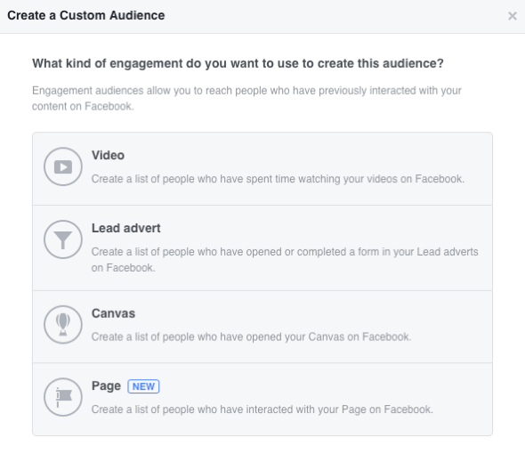 „Facebook“ leidžia jums sukurti keturias įtraukimu pagrįstas pasirinktines auditorijas.