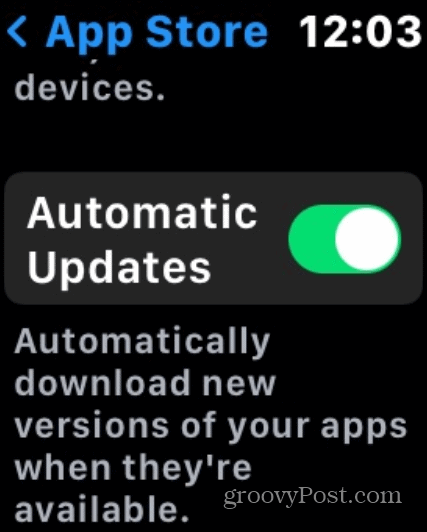automatiniai „Apple Watch“ atnaujinimai
