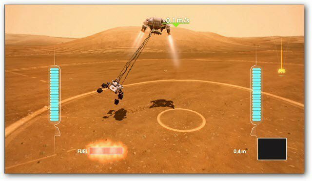 Kinect Mars Rover nusileidimas