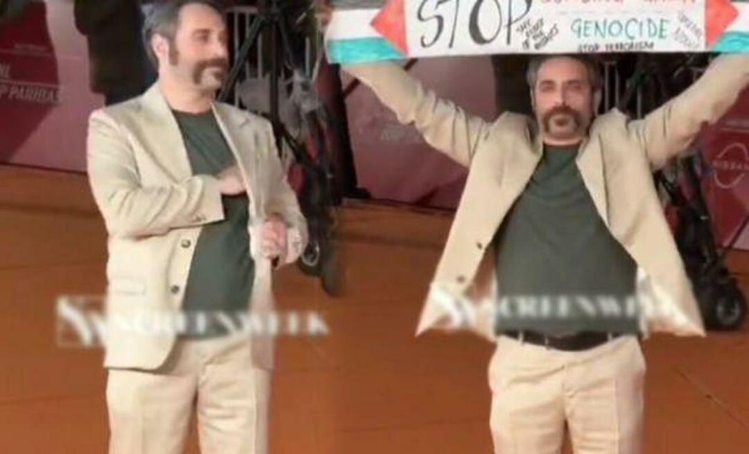 Pagirtinas italų aktoriaus žingsnis! Filmų festivalyje jis atidarė plakatą, palaikydamas palestiniečius