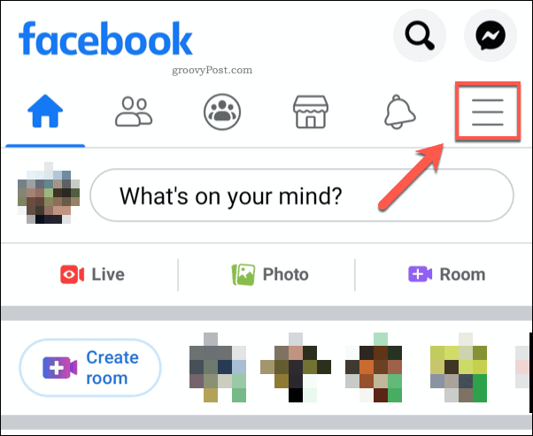 „Facebook“ mobiliojo mėsainio meniu piktograma