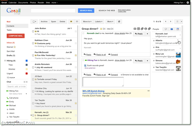 „Gmail Labs“: nauja skaitymo sritis, kaip ir „Outlook“