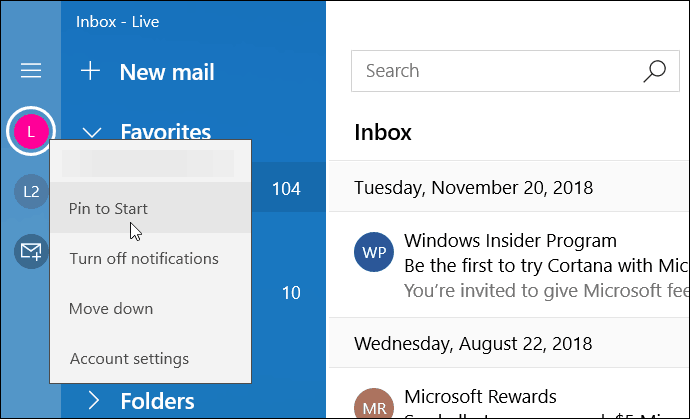 Norėdami pradėti naudoti „Modern Mail App“ PIN kodą
