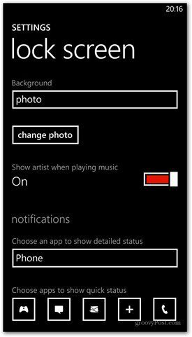 „Windows Phone 8“ tinkina užrakinimo ekrano parinktis