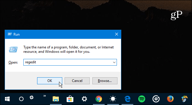 1 Vykdykite „Regedit Windows 10“