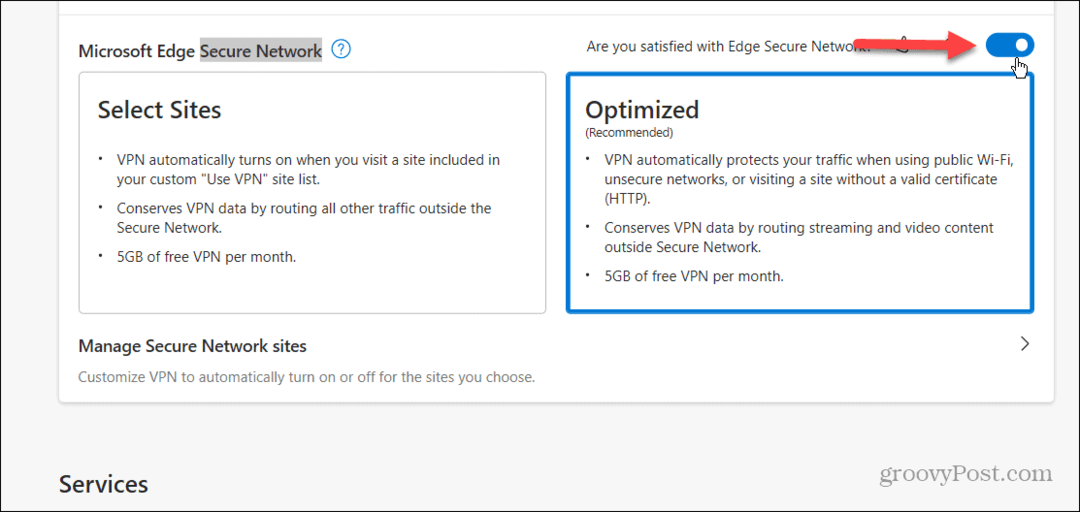 Kaip įjungti ir naudoti „Microsoft Edge VPN“.