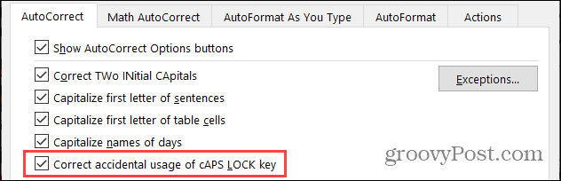 „AutoCorrect Caps Lock“ sistemoje „Windows“