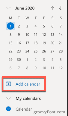 Pridėti kalendoriaus piktogramą „Outlook“