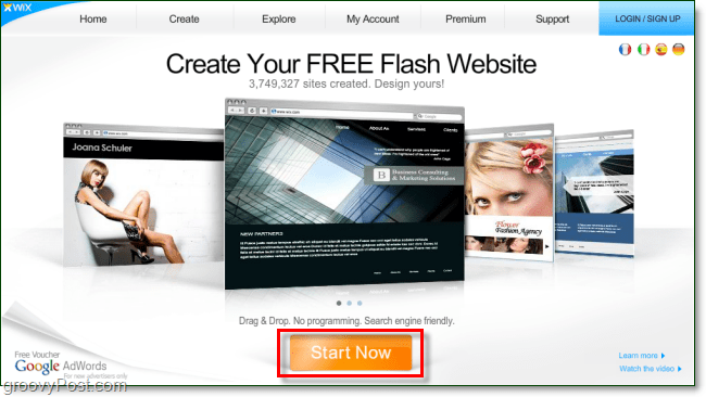 wix.com apžvalga - nemokamos „Flash“ svetainės
