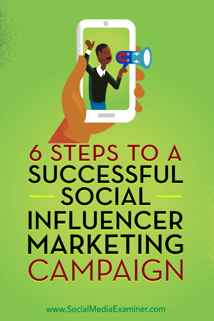 6 sėkmingos socialinės įtakos rinkodaros kampanijos žingsniai: socialinės žiniasklaidos ekspertas