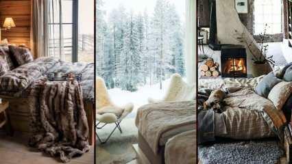Kaip padaryti žiemos papuošimą miegamajame? 2023 m. miegamojo apdaila