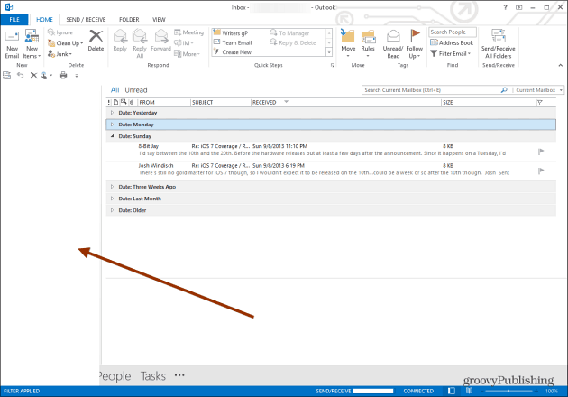 Pataisytas kritinis „Outlook“ pažeidžiamumas ir kaip ištaisyti tuščią „Outlook 2013“ aplankų sritį