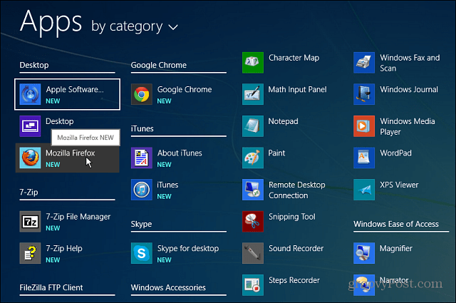 Visos programos „Windows 8.1“