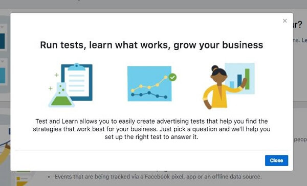 „Facebook“ verslo vadybininkas išleidžia naują „Test and Learn“ įrankį.