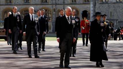 Anglijos karalystė tapo juoda! Vaizdai iš princo Philipo laidotuvių ...